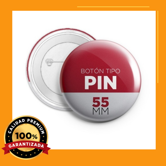 Pin de Plástico 55 mm | Económico y Personalizable