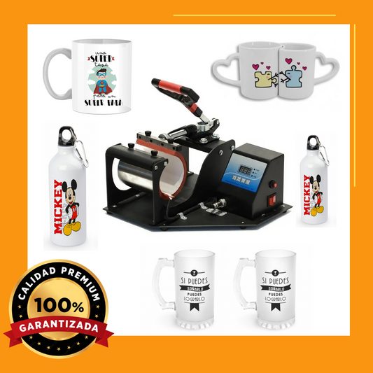 Máquina Sublimadora para Tazas, Chops y Tomatodos | Personalización Profesional