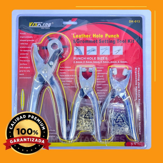 Alicate Sacabocado – Juego de 3 Piezas