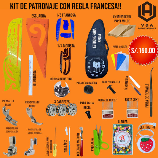 KIT PATRONAJE CON REGLA FRANCESA